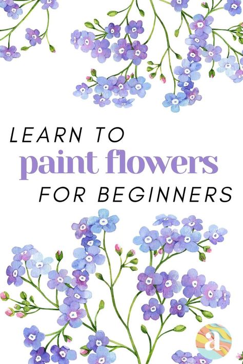 Learning how to paint flowers in watercolor is very fun and this is the step by step guide for you that will help you do just that. #watercolor #watercolorpainting #flowers #howtopaintflowers How To Draw And Paint Flowers, Art Sketches Flowers Watercolor Painting, Watercolor Bike With Flowers, Watercolor With Black Outline, Watercolor Art For Beginners Step By Step Flowers, Watercolor Art For Beginners Simple Flowers, How To Paint Vintage Flowers, Painting Vines And Flowers Easy, Watercolor Flowers Tutorial Step By Step