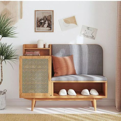 Entryway Bench Shoe Storage, Shoe Storage Bench With Cushion, Bench Shoe Storage, Upholstered Entryway Bench, Wood Entryway Bench, Bench With Cushion, Wood Entryway, Storage Bench With Cushion, Wood Shoe Rack