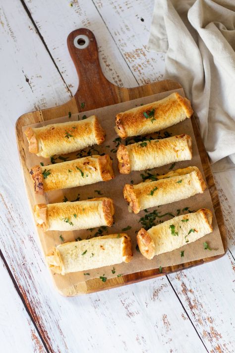 Cheese Rolls - The MacPherson Diaries New Zealand Cheese Rolls Recipe, New Zealand Cheese Rolls, Cheese Rolls Recipe Nz, Cheese Roll, Cheese Rolls, Cheese Roll Recipe, Cheesy Rice, Cheese Rolling, Appetizers Easy Finger Food