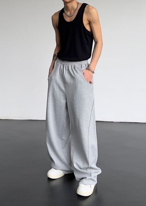 High Waisted Sweatpants, Sweatshirt Jean Jacket, Women Cargo Pants, Streetwear Mode, Baggy Style, Casual Sweatpants, Wide Leg Sweatpants, Baggy Clothes, High Waist Pants