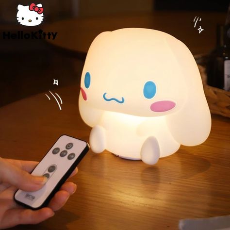 Kawaii Wall Lamp, Cinnamoroll Night Light, Sanrio Bedroom Ideas Cinnamoroll, Sanrio Night Light, Aliexpress Cute Things, Cute Night Lights Aesthetic, Cinnamoroll Lamp, Cinnamoroll Decor, Cinnamoroll Bedroom