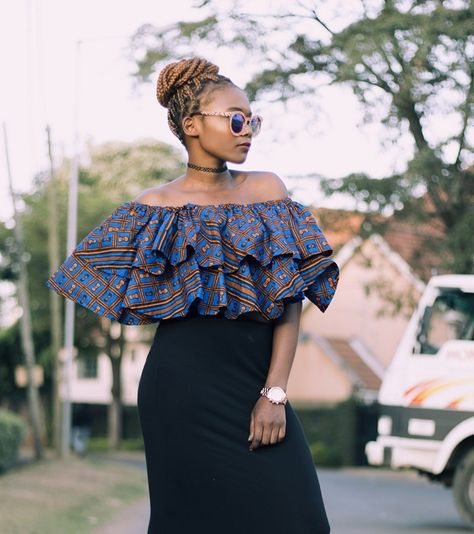 Kitenge Designs Dresses, Ankara Off Shoulder Top, Latest Traditional Dresses, African Lifestyle, Ankara Blouse, Kitenge Designs, Ankara Tops, African Print Tops, Fashion Traditional