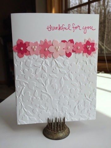 Embossed Cards, Mother's Day Card, E Card, Handmade Birthday Cards, Card Layout, Mothers Day Cards, Floral Cards, Creative Cards, Simple Cards