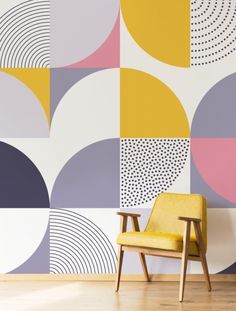 Wall Paint Patterns, Interior Murals, Diy Wall Painting, Room Wall Painting, Murals Wallpaper, Bedroom Wall Designs, Wall Paint Designs, Mural Wall Art, Geometric Wallpaper