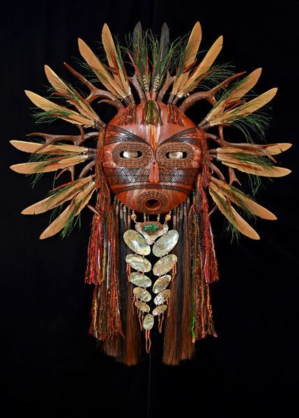 "Earth Spirit Mask" by Black Eagle Gourd Masks, Indian Mask, Mask Artist, Eagle Mask, Native American Masks, Africa Art Design, Mask Dance, Ceramic Mask, Unique Masks