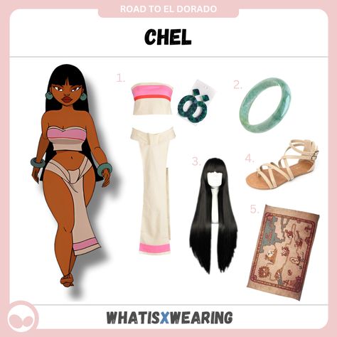 Dress like Chel from El Dorado this Halloween with this irresistibly cute costume idea for women! Chel El Dorado Costume, Jlo Costume, Chel From El Dorado, Chel Cosplay, Chel El Dorado, Carribean Carnival Costumes, Alternative Diy, Cosplay Makeup Tutorial, Costume Guide