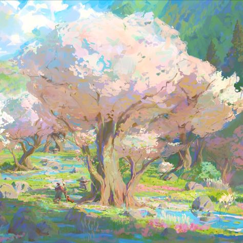 Slawek Fedorczuk, Color Tips, Followers On Instagram, Landscape Concept, 다크 판타지, Spring Art, Fantasy Art Landscapes, Fantasy Concept Art, Dreamy Art