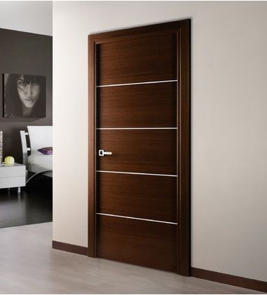 Hallway - Interior doors Dark Wooden Doors Interior, Brown Doors Interior Modern, Dark Brown Doors Interior, Brown Doors Interior, Dark Brown Door, Brown Interior Doors, Dark Brown Bedrooms, Hallway Interior, Balcony Glass Design