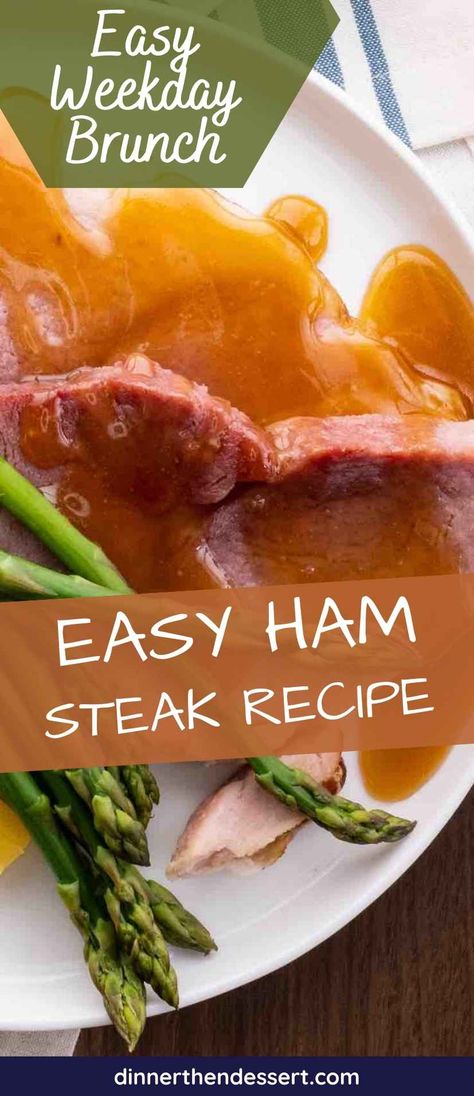 Ham Steak pan seared in less than 10 minutes is our new favorite EASY recipe on busy weeknights OR holiday brunch!