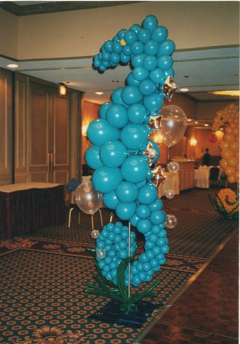 Seahorse by makinmemories4u.com Raya Sisu, Sisu Dragon, Arch Balloon, Bday Decor, Water Decor, Animal Themes, Seahorse Art, Sea Horses, Mermaid Under The Sea