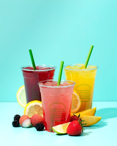 Fruit Shake Photography, Fruit Drinks Packaging, Food Beverage Design, Lemonade Menu Design, Fruit Soda Drinks, Shakes Photography, Shake Photography, Lemonade Menu, Shake Shack Menu