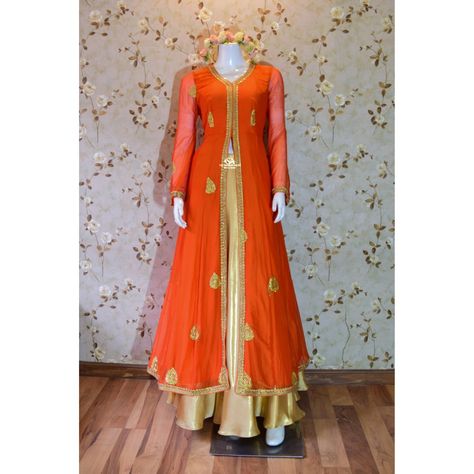 Saree Reuse, Golden Lehenga, Gown Indian, Long Gown Design, Long Frock, Pakistani Fashion Party Wear, Western Outfit, Indian Gowns Dresses, Indian Gowns