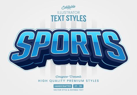 Vector blue sports text style | Premium Vector #Freepik #vector #typography-editable #editable-text #editable-text-effect #edit Sport Typography, Best Canva Fonts, Fonts Cursive, Sports Fonts, Vector Typography, Photoshop Text Effects, Adobe Tutorials, Text Template, Canva Fonts