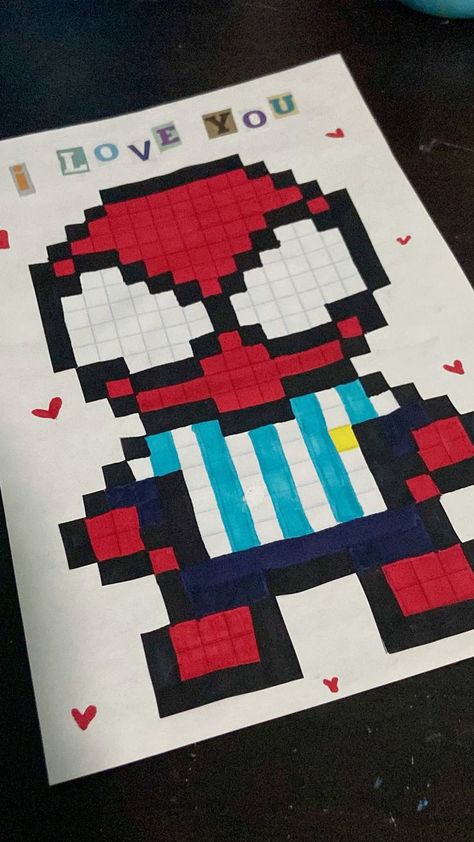 Spiderman Pixel Art, Lionel Messi, Pixel Art, Spiderman, I Love You, Love You, I Love, Art