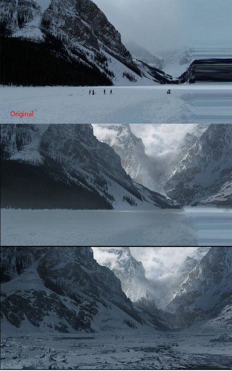 Matte Painting Tutorial, Digital Matte Painting, Matte Paintings, Environment Painting, Illustration Fantasy, Concept Art Tutorial, Landscape Concept, Digital Painting Tutorials, Matte Painting