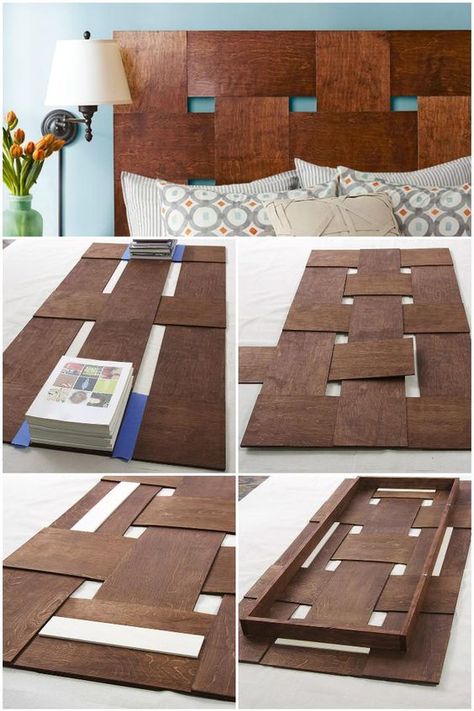 Cabecero de cama con láminas de madera Homemade Headboards, Cheap Diy Headboard, Diy Headboard Ideas, Diy Wood Headboard, Head Boards, Headboard Ideas, Beautiful Room, Diy Headboards, Coastal Bedrooms