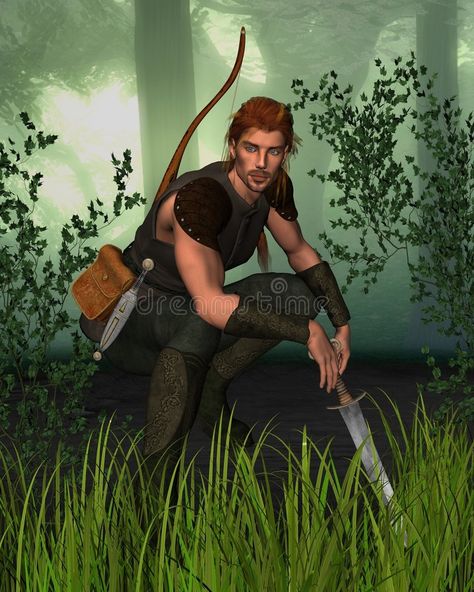 Forest Hunter with background. Digital render of a forest hunter with bow and sw , #spon, #background, #Digital, #Forest, #Hunter, #render #ad Shop Opening Invitation Card, Jungle Survival, Forest Hunter, Howard Pyle, Alternate History, Survival Games, Robin Hood, Art Pages, Pose Reference