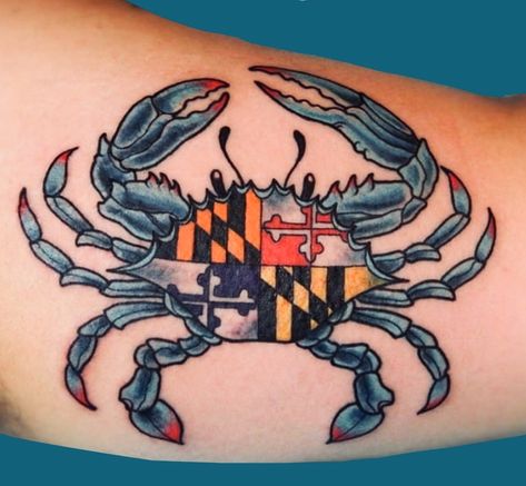 Blue Crab Tattoo, Crab Pictures, Memento Tattoo, Unbreakable Tattoo, Maryland Tattoo, Half Arm Sleeve Tattoo, Liberty Tattoo, Temple Tattoo, Crab Tattoo