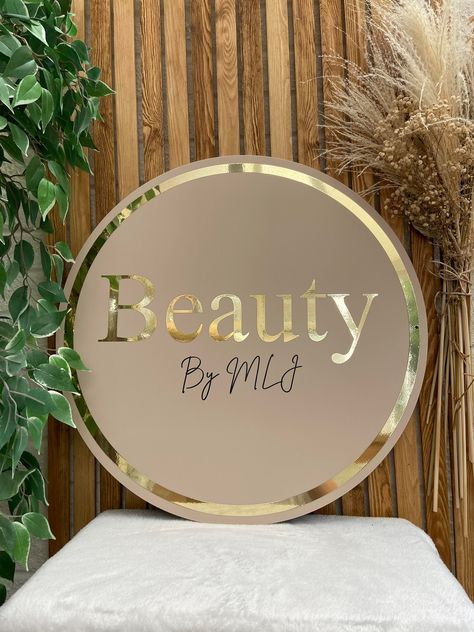 Acrylic Business Sign, Beauty Sign, Small Business Signs, Clothing Store Interior, Sign Logo, Salon Signs, Logo Font, Backyard Remodel, Desk Sign