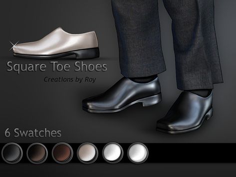 Sims 4 Men Clothing, Mod Shoes, Sims 4 Male Clothes, Sims 4 Tsr, The Sims 4 Pc, Square Shoes, Cc Shoes, Sims 4 Cc Shoes, Tumblr Sims 4