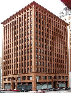 Law Firm Building, Louis Sullivan Architecture, Guaranty Building, American Building, Louis Sullivan, Chicago School, Unique Night Lights, Tall Buildings, Steel Frame Construction