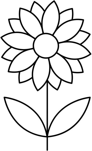 Flower Colouring Pages, Simple Flower Drawing, Flower Templates Printable, Printable Flower Coloring Pages, Easy Flower Drawings, Flower Pattern Drawing, Afrique Art, Flower Drawing Design, Quilting Templates