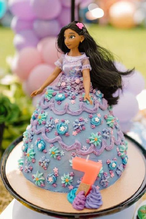 Isabel Encanto Birthday Cake, Isabella Doll Cake, Isabella Cake Ideas, Isabella Birthday Cake Encanto, Isabella Encanto Party Ideas Cake, Encanto Birthday Party Cake Isabella, Isabella Encanto Cake Ideas, Isabella Themed Birthday Party, Encanto Isabella Birthday Cake