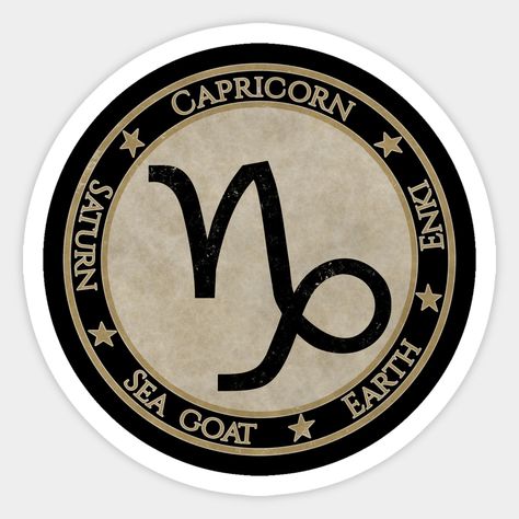 Capricorn is the tenth astrological sign in the zodiac. -- Choose from our vast selection of stickers to match with your favorite design to make the perfect customized sticker/decal. Perfect to put on water bottles, laptops, hard hats, and car windows. Everything from favorite TV show stickers to funny stickers. For men, women, boys, and girls. Vintage Capricorn, Capricorn Sticker, Astrology Stickers, Capricorn Zodiac Sign, Signs Horoscope, Good Morning Sunshine Quotes, Sunshine Quotes, Capricorn Sign, Sign Sticker