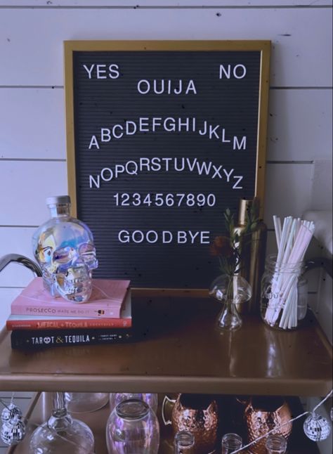 Letter board with Halloween quote ouija board Letter Board Quotes Bedroom, Fall Quote Letterboard, Witch Letterboard, Letter Board Fall Funny, Coffin Board Quotes, Witchy Letterboard, Halloween Board Quotes, Halloween Letterboard Ideas, September Letterboard Quotes Funny