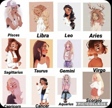 Zodiac Signs Girls Art, Zodiac Drawings, Zodiac Leo Art, Zodiac Signs Animals, Zodiac Signs Pictures, Zodiac Sign Fashion, Zodiac Characters, Zodiac Signs Chart, Anime Zodiac