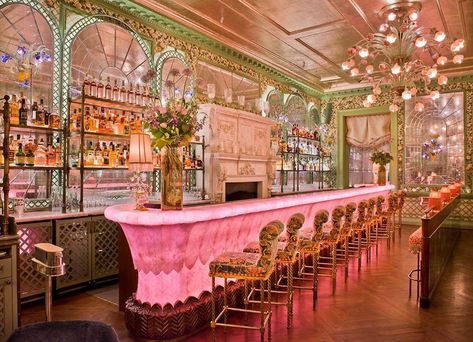 Annabel's on Instagram: “Forever in awe of the breathtaking pink onyx, back-lit bar in The Rose Room🌷✨ #annabelsmayfair” Experiential Design, Architecture Restaurant, Pink Bar, Pub Design, Maximalist Design, Restaurant Interior Design, Hospitality Design, Bar Lounge, Restaurant Interior