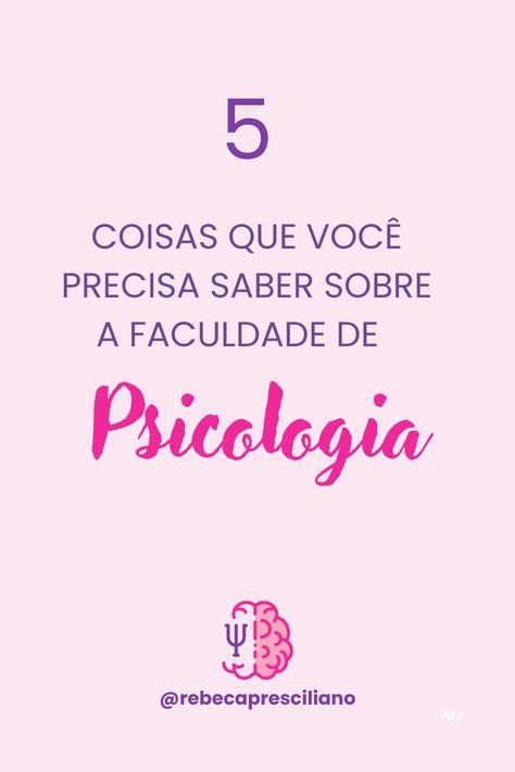 Tem alguma coisa que você não sabia sobre a faculdade de Psicologia? On Instagram, Instagram