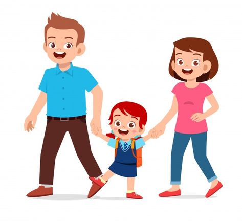 Happy cute kid boy first day school with mother | Premium Vector Parents Drawing, Verbs For Kids, Jolly Phonics Activities, Birthday Board Classroom, Sequencing Pictures, Kids Going To School, Dad Pictures, Teacher Cartoon, Young Parents