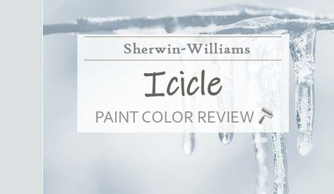 Sherwin Williams Icicle Review – The Real Ice of Paint Colors - KnockOffDecor.com Sherwin Williams Icicle Bathroom, Icicle Sherwin Williams Bathroom, Sherwin Williams Icelandic, Icicle Paint Sherwin Williams, Sherwin Williams Icicle Paint, Sw Icicle Paint, Sw Icicle, Iceberg Sherwin Williams, Icicle Sherwin Williams