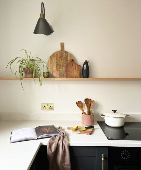 How to make a small kitchen look bigger according to experts | Livingetc Small Dark Kitchen, Small Kitchen Look Bigger, Benchmarx Kitchen, Cottage House Interior, Tall Furniture, Urban Homes, Loft Conversions, Metal Light Fixture, Dark Pewter