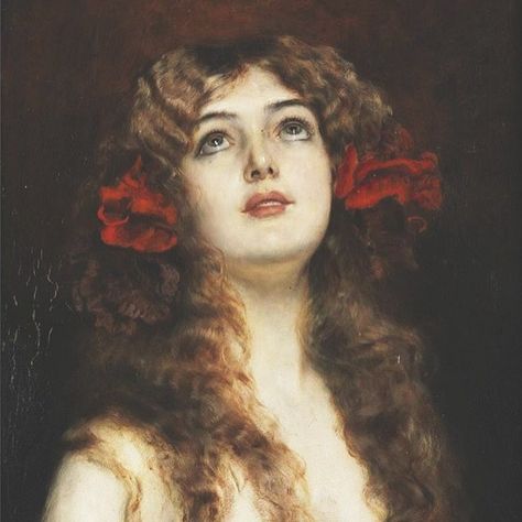 Let me survive three seminars // Bless Double chins and baby faces // Leopold Schmutzler John William Godward, Flowers In Her Hair, William Blake, Digital Elements, Female Portraits, Ethereal Art, Old Art, Portrait Art, Portrait Painting