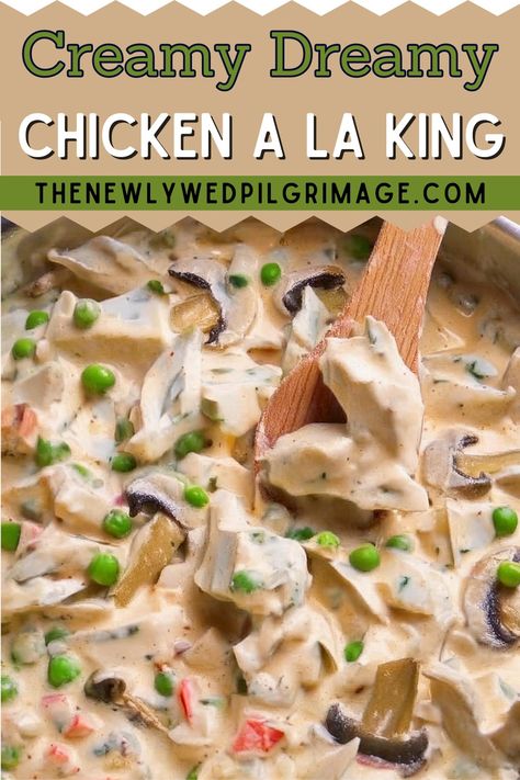 Chicken A La King Recipes, Chinese Chicken Salad Recipe, Mexican Street Corn Recipe, Street Corn Recipe, Chicken A La King, Serve Over Rice, Lemon Butter Chicken, Noodle Salad Recipes, Honey Mustard Chicken