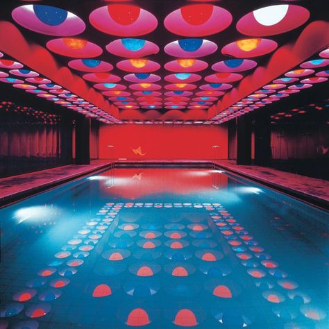 Furniture | ilovecuriosity Pool Indoor, Retro Interior Design, Vitra Design Museum, Moonrise Kingdom, Vitra Design, Verner Panton, Pop Art Design, Retro Interior, Indoor Swimming