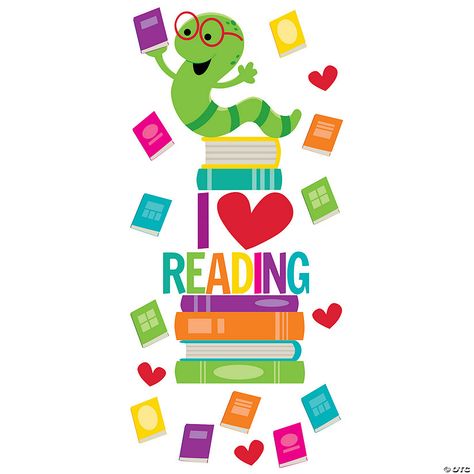 Spread the joy that comes with a love for reading with this fun door decorating kit. A great choice for a classroom door decoration, this kit includes ... Love Of Reading Door Decorations, Library Doors, Bright Playroom, Library Door, Kindergarten Anchor Charts, School Door Decorations, Library Book Displays, Importance Of Reading, Library Inspiration