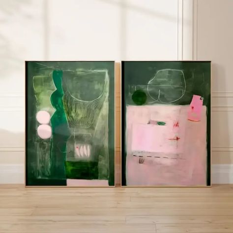 Abstract Art Set, Modern Artwork Abstract, Abstract Painting Print, Grand Art Mural, Green Paintings, Large Abstract Painting, Canvas Decor, Abstract Canvas Painting, Extra Large Wall Art