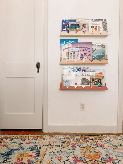 Diy Nursery Bookshelves, Gutter Bookshelf, Nursery Bookshelves, Book Ledge, Fill Nail Holes, Pallet Bookshelf, Cube Storage Shelves, Diy Bird Feeder, Diy Nursery