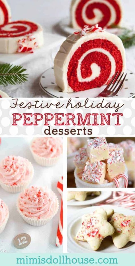 Christmas: Peppermint Recipes & Candy Cane Parties - Mimi's Dollhouse Christmas Peppermint Recipes, Peppermint Baking, Candy Cane Party, Peppermint Desserts, Candy Cane Dessert, Candy Cane Recipe, Peppermint Dessert, Peppermint Recipes, Cookies Holiday