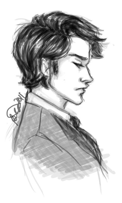 Will Herondale, Profile Drawing, 얼굴 드로잉, Desenho Tattoo, The Infernal Devices, Cassandra Clare, How To Draw Hair, A Drawing, Side View