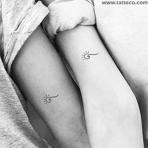 Siblings Tattoo, Can Tattoo, Wave Tattoos, Matching Bff Tattoos, Supreme Being, Matching Best Friend Tattoos, Petit Tattoo, Our Galaxy, Sibling Tattoos