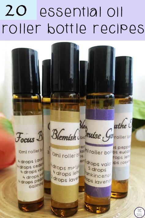 Roller bottles are one of the easiest ways to use essential oils. They make topical application simple. This is a collection of 20 Essential Oil Roller Bottle Recipes that I always have pre-made and ready to go. Oil Roller Bottle Recipes, Food Schedule, Essential Oil Roller Bottle Recipes, Roller Bottle Recipes, Roller Bottle Blends, Essential Oil Roller Balls, Essential Oil Remedy, Oil Remedies, Essential Oil Roller Bottle