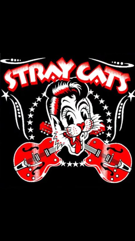 Stray cats : the Best rockabilly Greaser Aesthetic, Rockabilly Lifestyle, Brian Setzer, Rockabilly Art, Rock Poster Art, Pin Up Looks, Stray Cats, Rockabilly Pin Up, Rock Posters