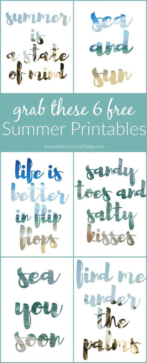 Download these FREE Printables with my favorite summer captions – Update your gallery frames or office walls with a little summer inspiration! #SummerPrintables #BeachPrintables Beach Printables, Free Download Printables, Lake Quotes, Summer Captions, Beach Inspiration, Bathroom Printables, Summer Printables, Season Decor, Speech Ideas