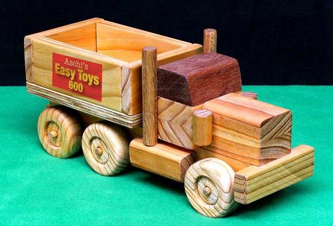 Wooden Toy & Model Plans | The Best Wooden Toy & Model Plans in the World Wooden Toy Plans, Wooden Toys Design, Wooden Toy Trucks, Wooden Toy Cars, Wood Toys Plans, Wooden Truck, Wooden Toys Plans, Toy Making, Wood Slice Crafts