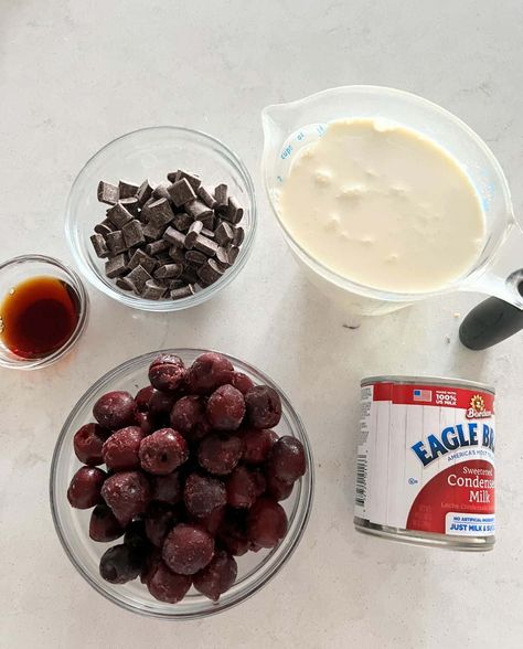 Ninja Creami Cherry Garcia - Recipe Diaries Black Cherry Ice Cream Recipe, Cherry Garcia Ice Cream, Cherry Ice Cream Recipe, Chocolate Cherry Ice Cream, Cherry Garcia, Ninja Ice Cream Recipe, Recipe Diaries, Cordial Recipe, Ice Cream Recipes Machine