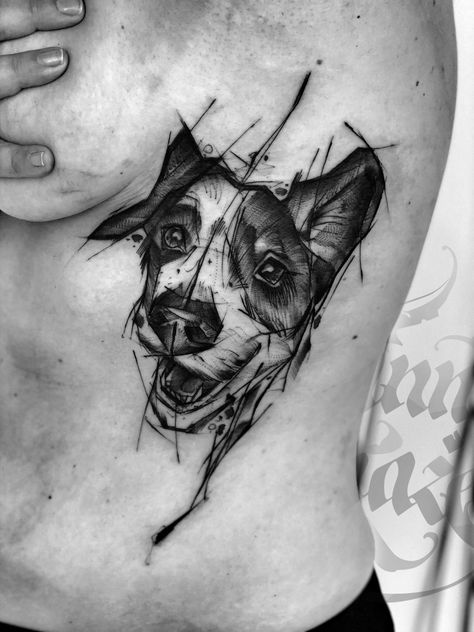 Oscar Tattoo, Sketches Dog, Geometric Dog Tattoo, Boston Terrier Tattoo, Sketch Tattoos, Dog Portrait Tattoo, Sketch Style Tattoos, Wolf Tattoo Sleeve, Pitbull Art